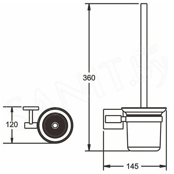 Ершик для унитаза Rose RG3000H