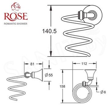 Держатель для фена Rose RG1235