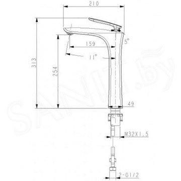 Смеситель для умывальника Lemark Bellario LM6809C