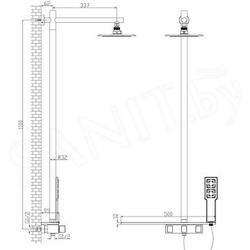 Душевая стойка Lemark Tropic LM7001C