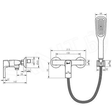 Смеситель для душа Lemark Ursus LM7203BL