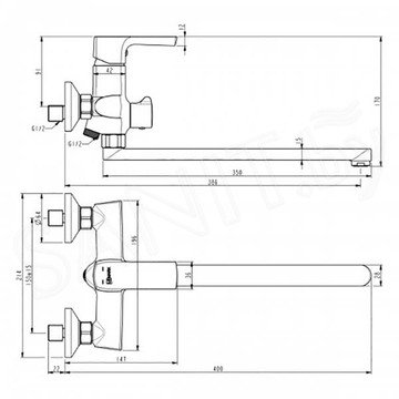 Смеситель для ванны Lemark Ursus LM7251BL