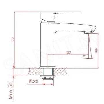 Смеситель для умывальника Cron CN10523