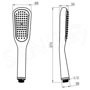 Душевая лейка Lemark LM0411BL