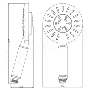 Душевая лейка Lemark LM0713C