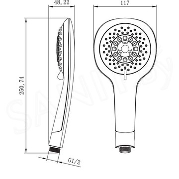 Душевая лейка Lemark LM0815CWhite