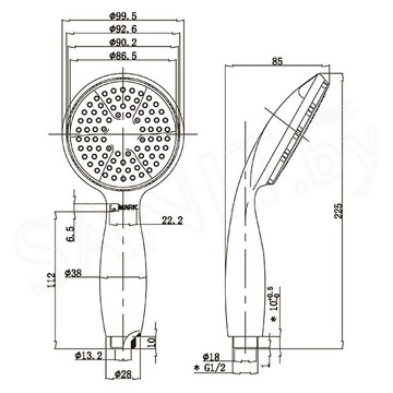 Душевая лейка Lemark LM8001C