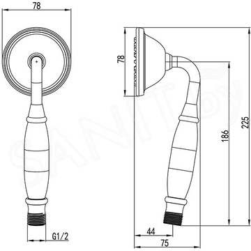 Душевая лейка Lemark LM8007C