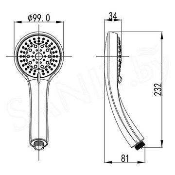 Душевая лейка Lemark LM8021C