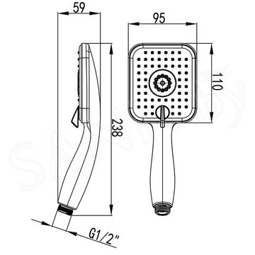 Душевая лейка Lemark LM8054C