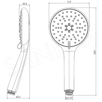 Душевая лейка Lemark LM8116C