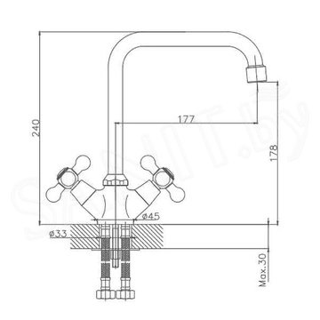 Смеситель для кухонной мойки Cron CN4019