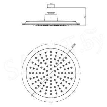 Верхний душ Lemark LM8033C / LM8034C