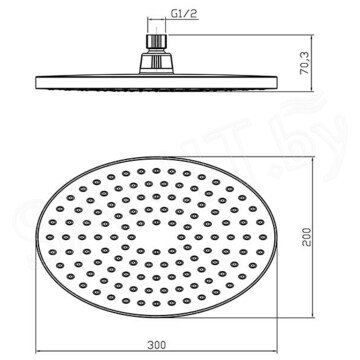 Верхний душ Lemark LM8037C