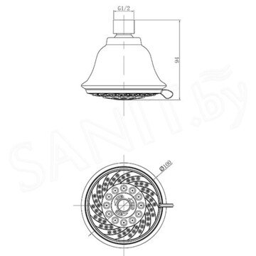 Верхний душ Lemark LM8040C