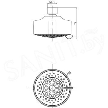 Верхний душ Lemark LM8041C