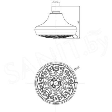 Верхний душ Lemark LM8042C