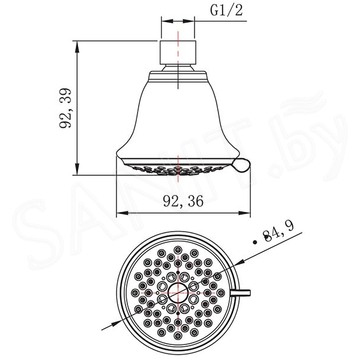 Верхний душ Lemark LM8043C