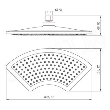 Верхний душ Lemark LM8044C
