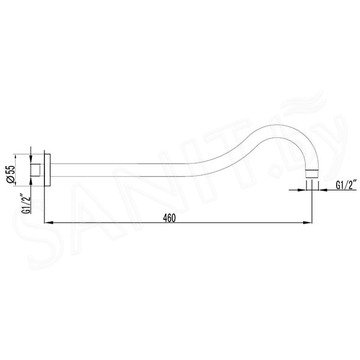 Кронштейн для верхнего душа Lemark LM4787G / LM4787B