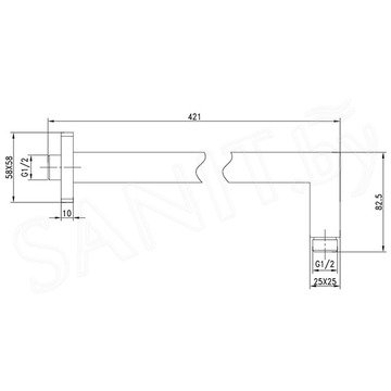 Кронштейн для верхнего душа Lemark LM5887C