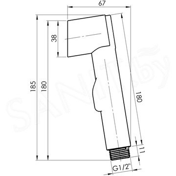 Гигиеническая лейка Rubineta Bide 622001