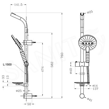 Душевой гарнитур Lemark LM8072C