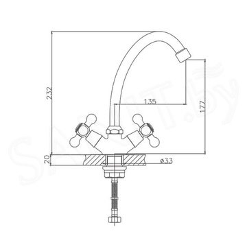 Смеситель для кухонной мойки Cron CN4119-2