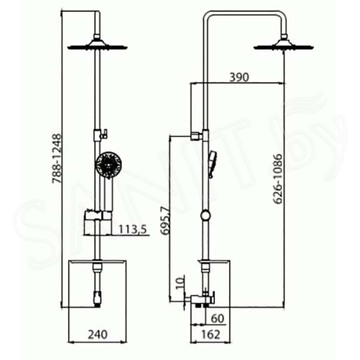 Душевая стойка Lemark LM8803C