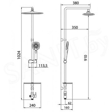 Душевая стойка Lemark LM8805C