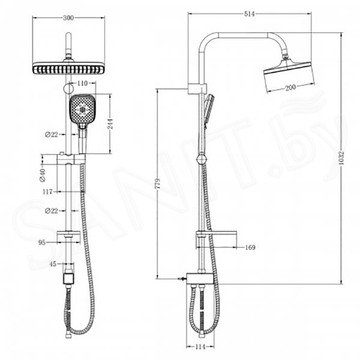 Душевая стойка Lemark LM8811C