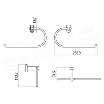 Держатель для полотенец Lemark LM3135C