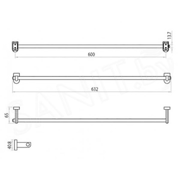 Держатель для полотенец Lemark LM3138C