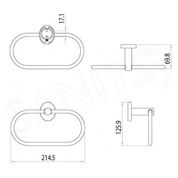 Держатель для полотенец Lemark LM3235C