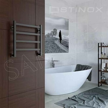 Полотенцесушитель Stinox Prestige нижнее подключение черный матовый