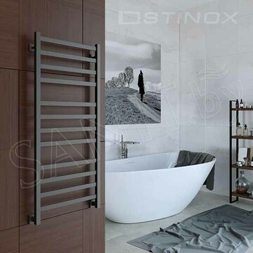 Полотенцесушитель Stinox Prestige Luxe нижнее подключение черный матовый