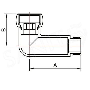 Комплект угловых американок 3/4"х1/2" Г/Ш