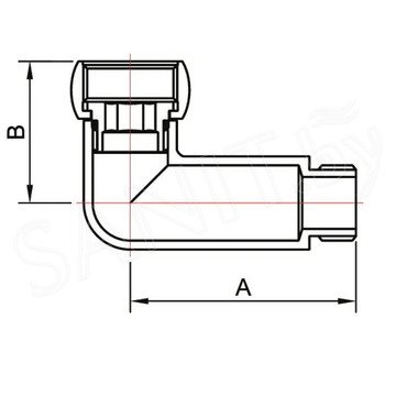 Комплект угловых американок 1-1/4"х1" Г/Ш