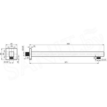 Душевая система Rubineta Thermo-2F-Olo (SQ) 625039 встраиваемая с термостатом