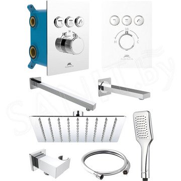 Душевая система Rubineta Thermo-3F-Olo (SQ) 625040 встраиваемая с термостатом