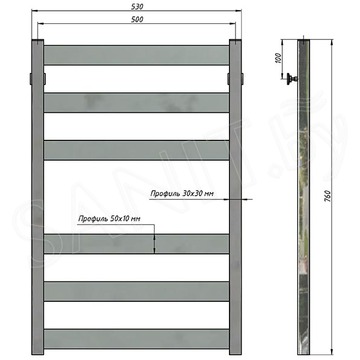 Полотенцесушитель Stinox San Remo нижнее подключение белый матовый