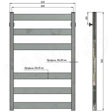 Полотенцесушитель Stinox San Remo нижнее подключение красный матовый