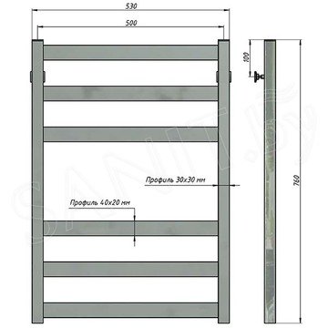 Полотенцесушитель Stinox Verona нижнее подключение белый матовый