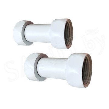 Комплект прямых американок 1-1/4"x1-1/4" Г/Г белый