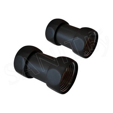 Комплект прямых американок 1-1/4"x1-1/4" Г/Г черный