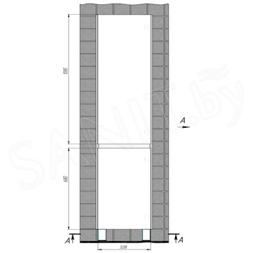 Пенал Briz Асти 35 напольный