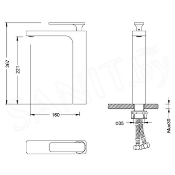 Смеситель для умывальника Timo Torne 4311/02F