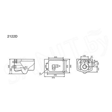 Подвесной унитаз Uptrend Accord Rimless TR2122D