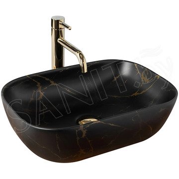 Умывальник Rea Belinda Black Marble матовый / глянцевый