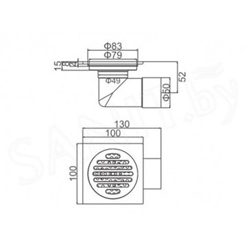 Душевой трап Gerhans K80510U-10